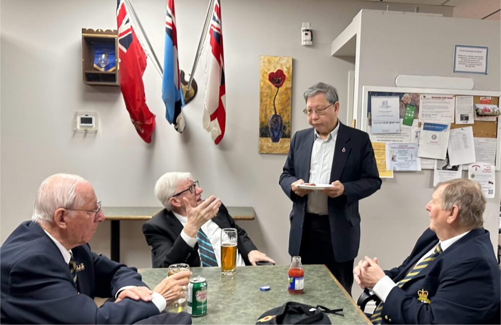 Godwin Chan Richmond Hill Deputy MayorChatting with Canadian veterans and thanking them for their services