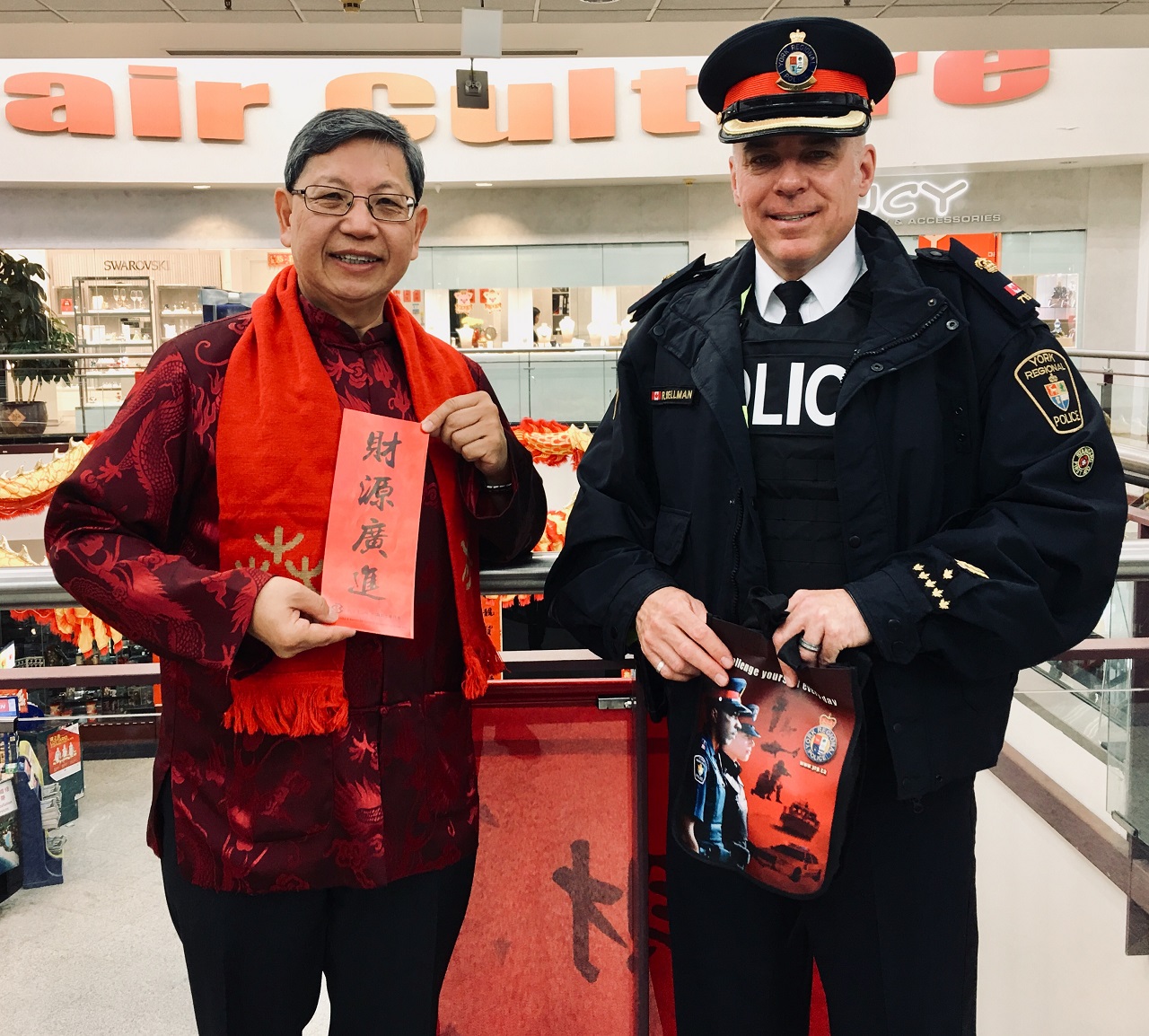 Godwin Chan at Mall Walk with Police